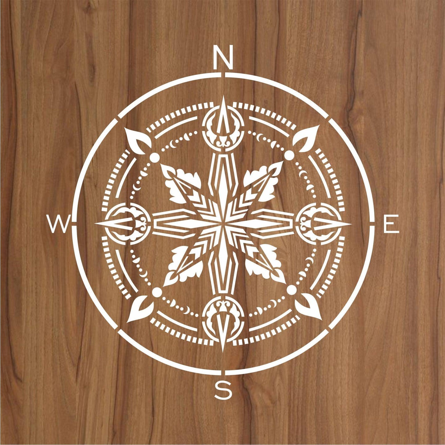 Compass Mandala Reusable Stencil For Canvas And Wall Painting