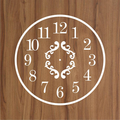 Clock Reusable Stencil For Canvas And Wall Painting