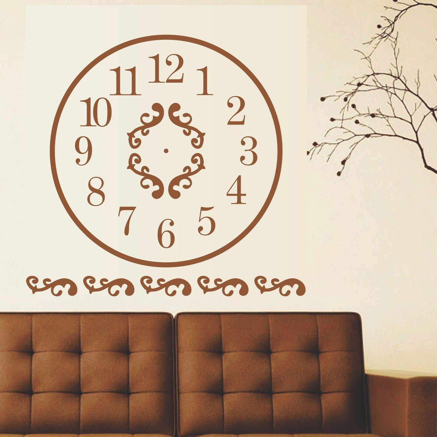 Clock Reusable Stencil For Canvas And Wall Painting