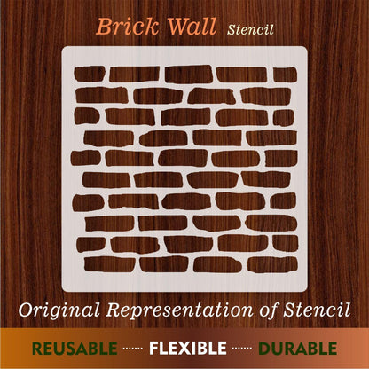 Brick Wall Reusable Stencil For Canvas And Wall Painting.ID #457