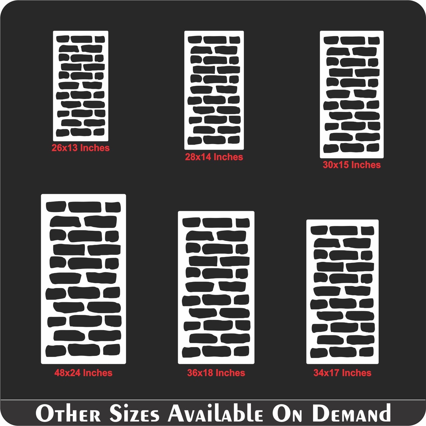 Brick Wall Reusable Stencil For Canvas And Wall Painting.ID #457
