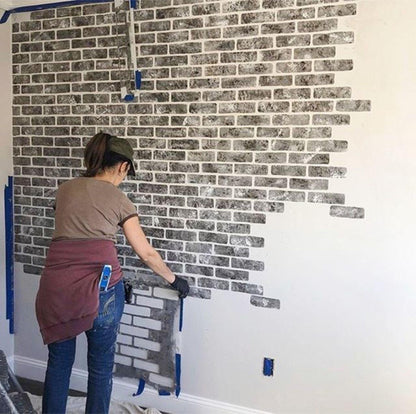 Brick Wall Reusable Stencil For Canvas And Wall Painting.ID #457