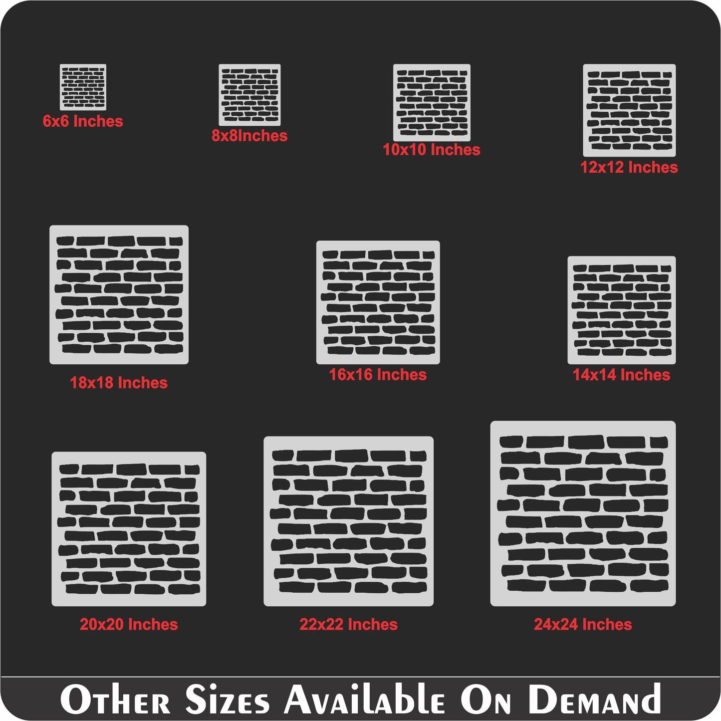 Brick Wall Reusable Stencil For Canvas And Wall Painting.ID #457