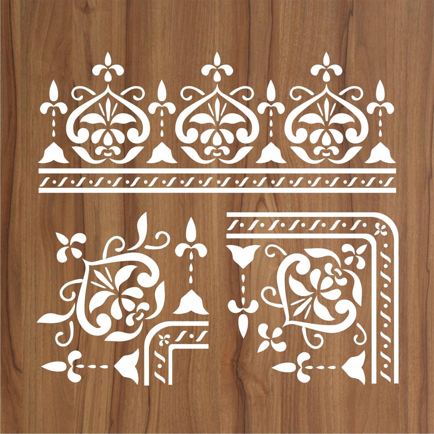 Indian Inlay(furniture and fabric) Reusable Stencil For Canvas And Wall Painting.ID #458
