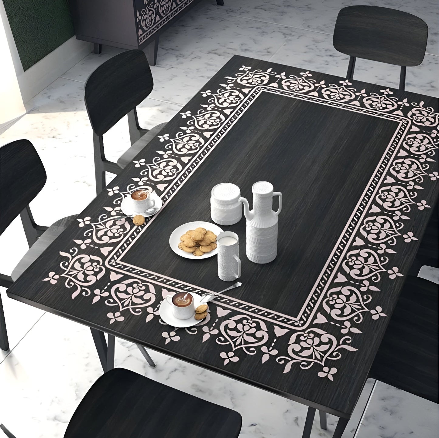 Indian Inlay(furniture and fabric) Reusable Stencil For Canvas And Wall Painting.ID #458