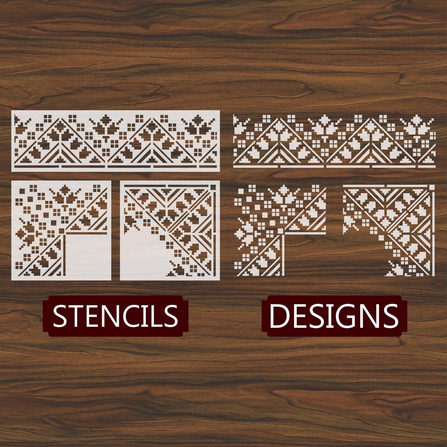 Indian Inlay(furniture and fabric) Reusable Stencil For Canvas And Wall Painting.ID#462