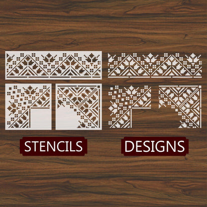 Indian Inlay(furniture and fabric) Reusable Stencil For Canvas And Wall Painting.ID#462