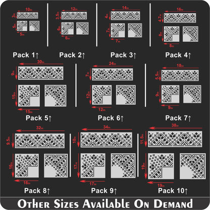 Indian Inlay(furniture and fabric) Reusable Stencil For Canvas And Wall Painting.ID#462