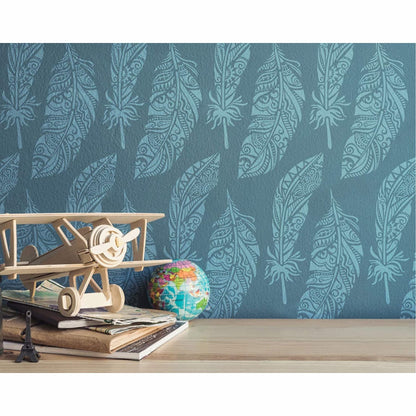 Mandala Feather Reusable Stencil For Canvas And Wall Painting.ID #464