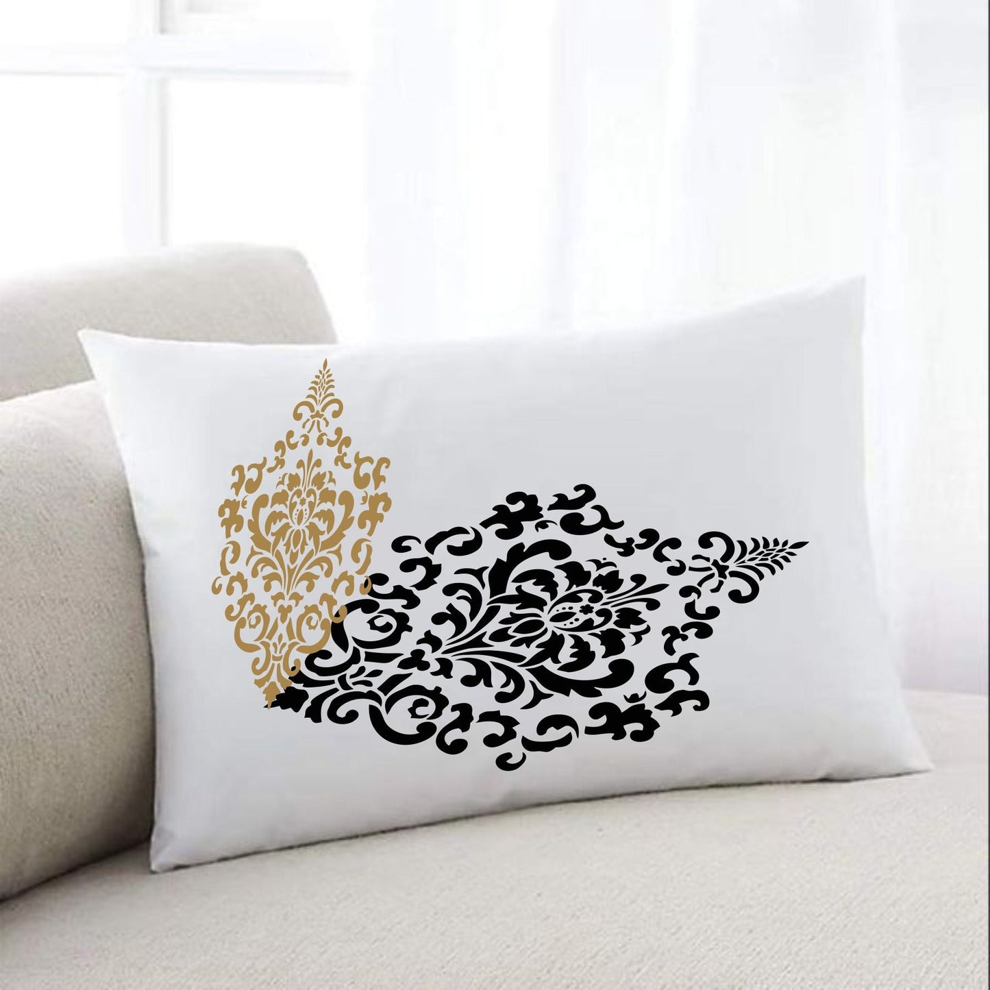 Vintage Damask Floral Reusable Stencil for Canvas and wall painting.ID #465