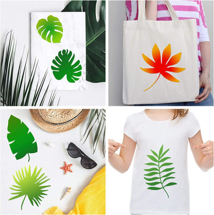 Pack Of 12 Tropical Leaves Reusable Stencil For Canvas And Wall Painting.ID#470