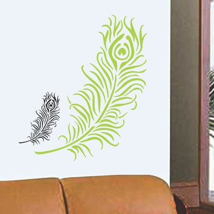Peacock Feather Reusable Stencil For Canvas And Wall Painting.ID#471