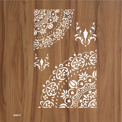 Mandala and Damask Reusable Stencil For Canvas And Wall Painting. ID #475