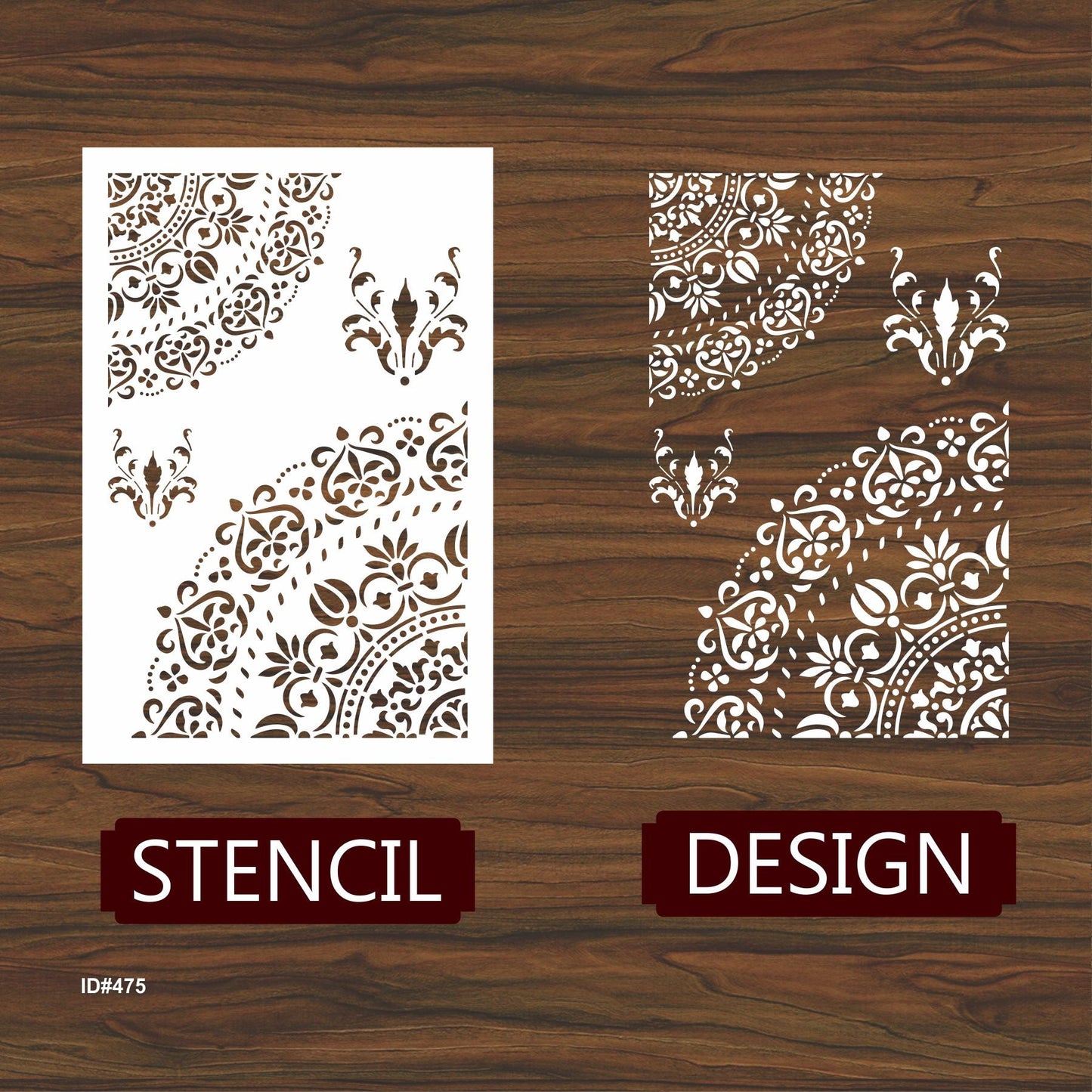 Mandala and Damask Reusable Stencil For Canvas And Wall Painting. ID #475