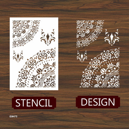 Mandala and Damask Reusable Stencil For Canvas And Wall Painting. ID #475