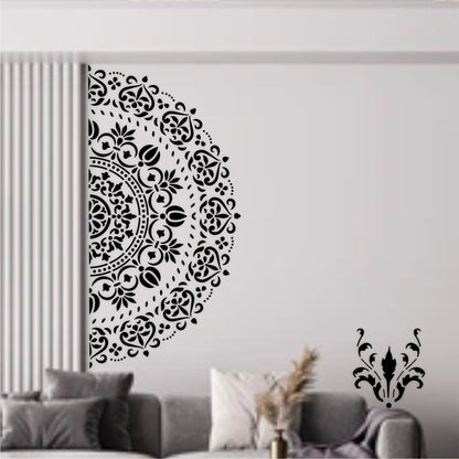 Mandala and Damask Reusable Stencil For Canvas And Wall Painting. ID #475