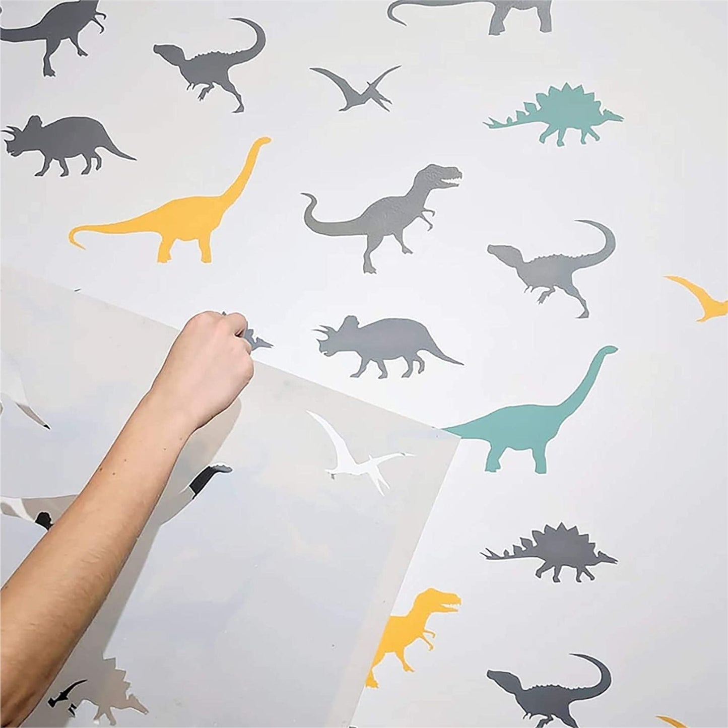 Pack of 12 Dinosaur Stencils For Canvas And Wall Painting Scrapbook Coloring Embossing Album Decorative Template.ID #489