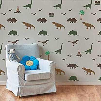 Pack of 12 Dinosaur Stencils For Canvas And Wall Painting Scrapbook Coloring Embossing Album Decorative Template.ID #489