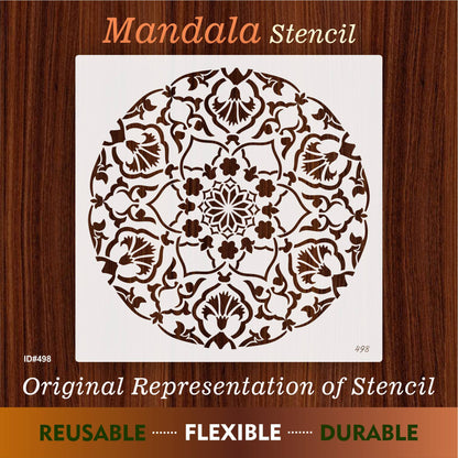 Mandala Stencil For Canvas And Wall Painting, Scrapbook Coloring Embossing, Wood, Furniture Home. ID #498