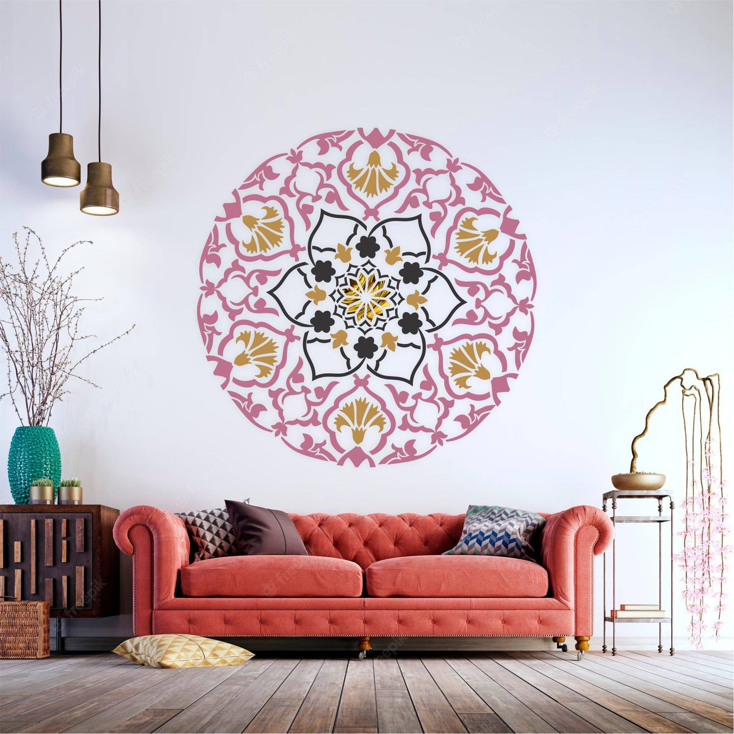 Mandala Stencil For Canvas And Wall Painting, Scrapbook Coloring Embossing, Wood, Furniture Home. ID #498
