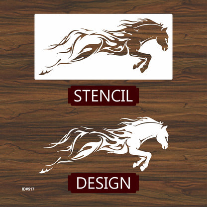 Horse Running Stencil Used for Wall Painting Scrapbooking Stamping Embossing Album Paper Card Template. ID #517