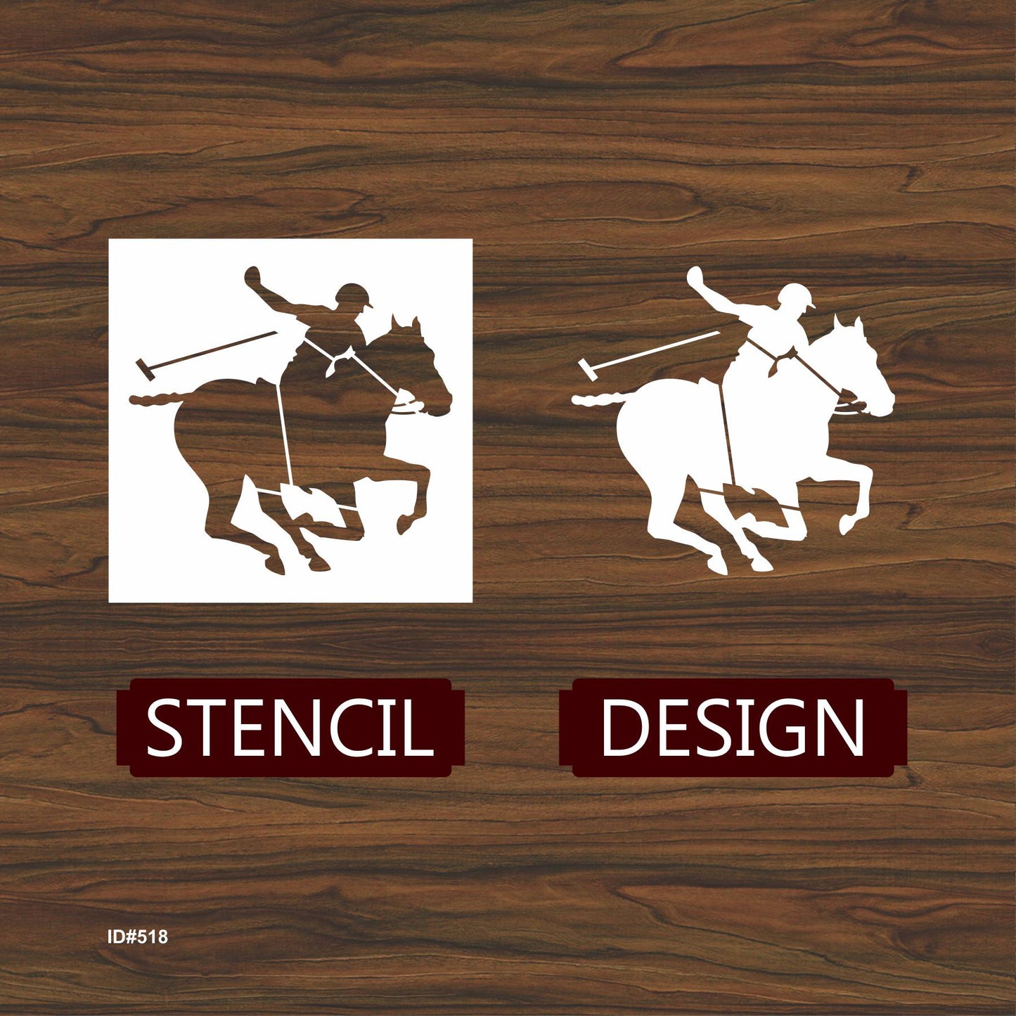 Man on Horse Stencil Used for Canvas and Wall Painting Scrapbooking Stamping Embossing Album Paper Card Template. ID #518