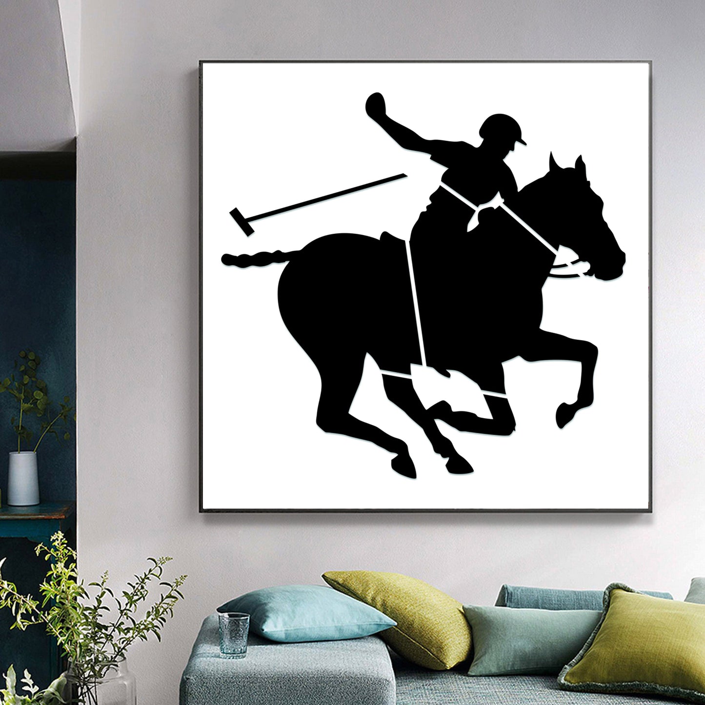 Man on Horse Stencil Used for Canvas and Wall Painting Scrapbooking Stamping Embossing Album Paper Card Template. ID #518