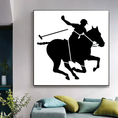 Man on Horse Stencil Used for Canvas and Wall Painting Scrapbooking Stamping Embossing Album Paper Card Template. ID #518