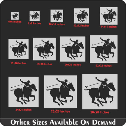 Man on Horse Stencil Used for Canvas and Wall Painting Scrapbooking Stamping Embossing Album Paper Card Template. ID #518