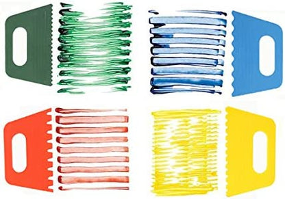 4Pcs Plastic Paint Scraper Painting Brush Kids Diy Painting Graffiti Brushes