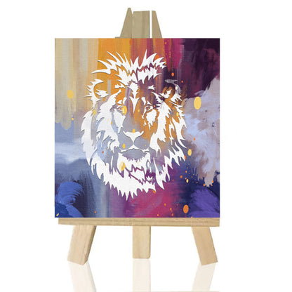 Lion Face Stencil Used for Canvas and Wall Painting Scrapbooking Stamping Embossing Album Paper Card Templatel. ID #519