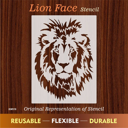 Lion Face Stencil Used for Canvas and Wall Painting Scrapbooking Stamping Embossing Album Paper Card Templatel. ID #519