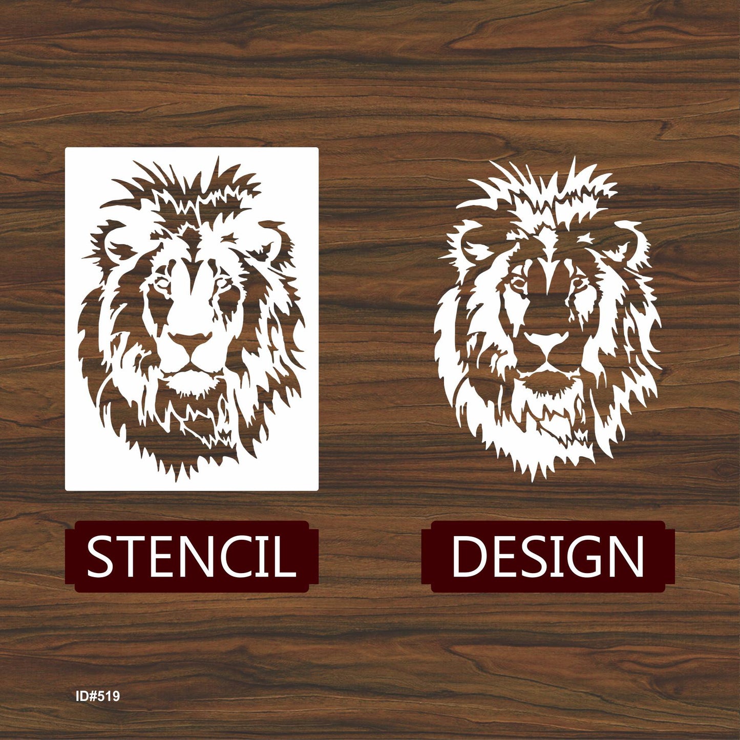 Lion Face Stencil Used for Canvas and Wall Painting Scrapbooking Stamping Embossing Album Paper Card Templatel. ID #519