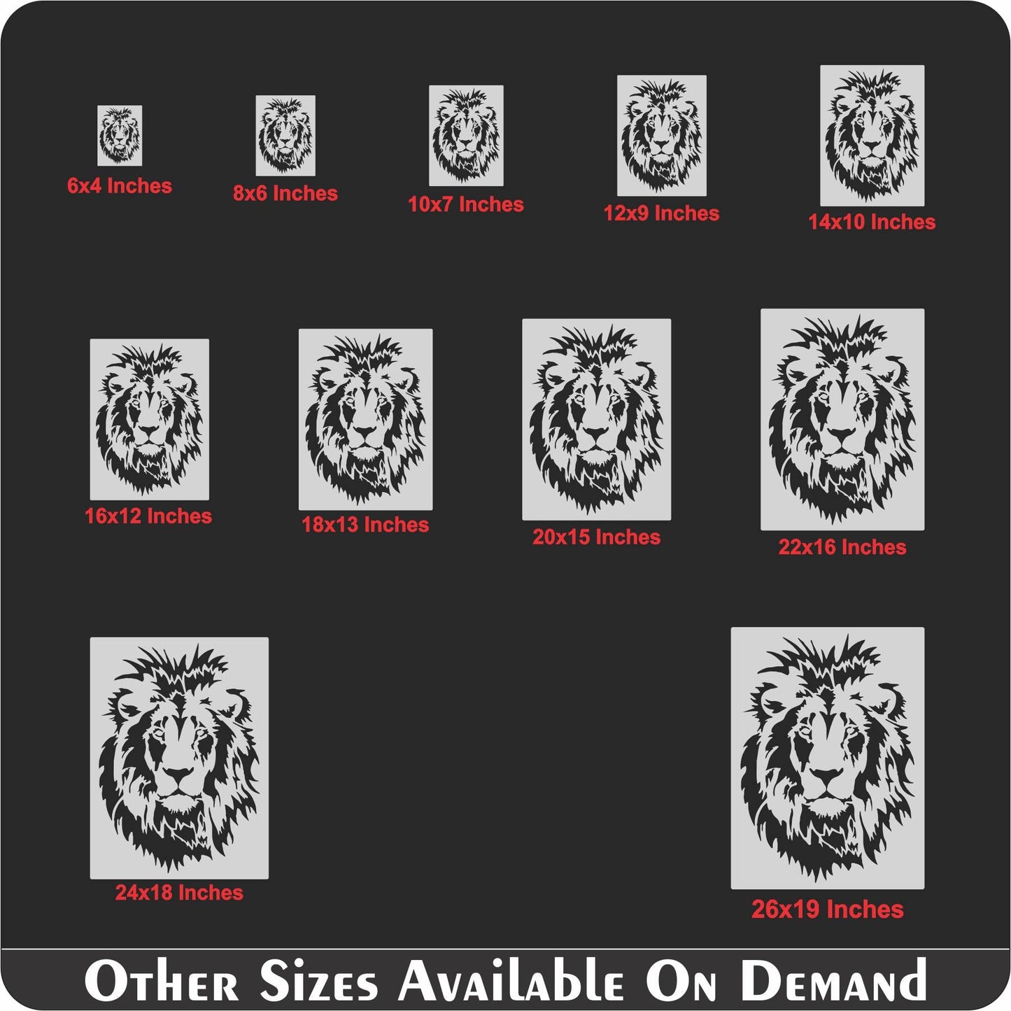 Lion Face Stencil Used for Canvas and Wall Painting Scrapbooking Stamping Embossing Album Paper Card Templatel. ID #519