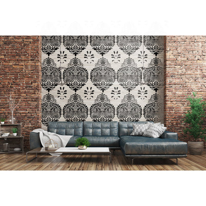 Brocade Design Stencil Used for Stone Wall Painting Spray Hollow DIY Template Cake Template. ID #526