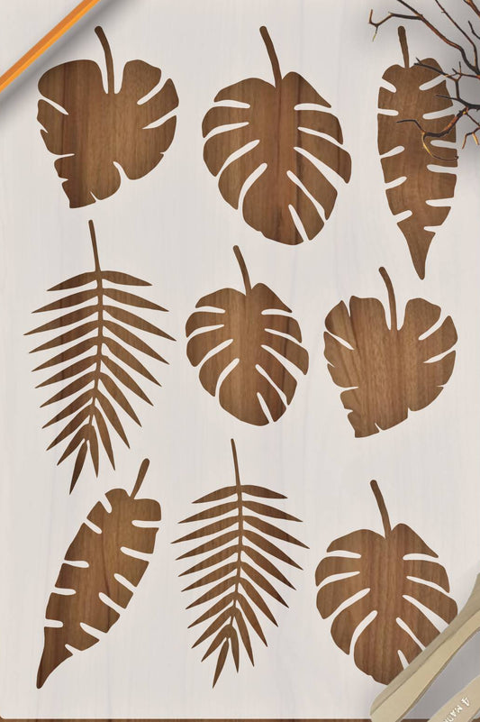 Mix Leaves Stencil For Painting Scrapbook Coloring Embossing Album Decorative Template. ID#527