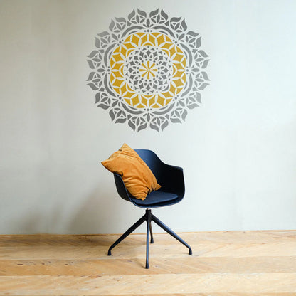 Mandala Art Reusable Stencil for Canvas and wall painting # ID 4
