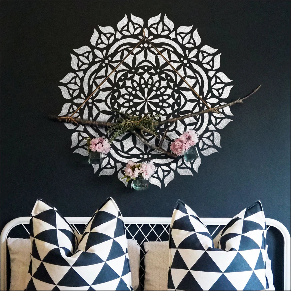 Mandala Art Reusable Stencil for Canvas and wall painting # ID 4