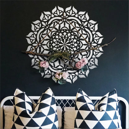 Mandala Art Reusable Stencil for Canvas and wall painting # ID 4