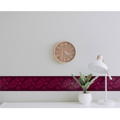 Florel Border Reusable Stencil for Painting Templates with Metal Open Ring for DIY Painting on Wood Wall Furniture Home. ID #531