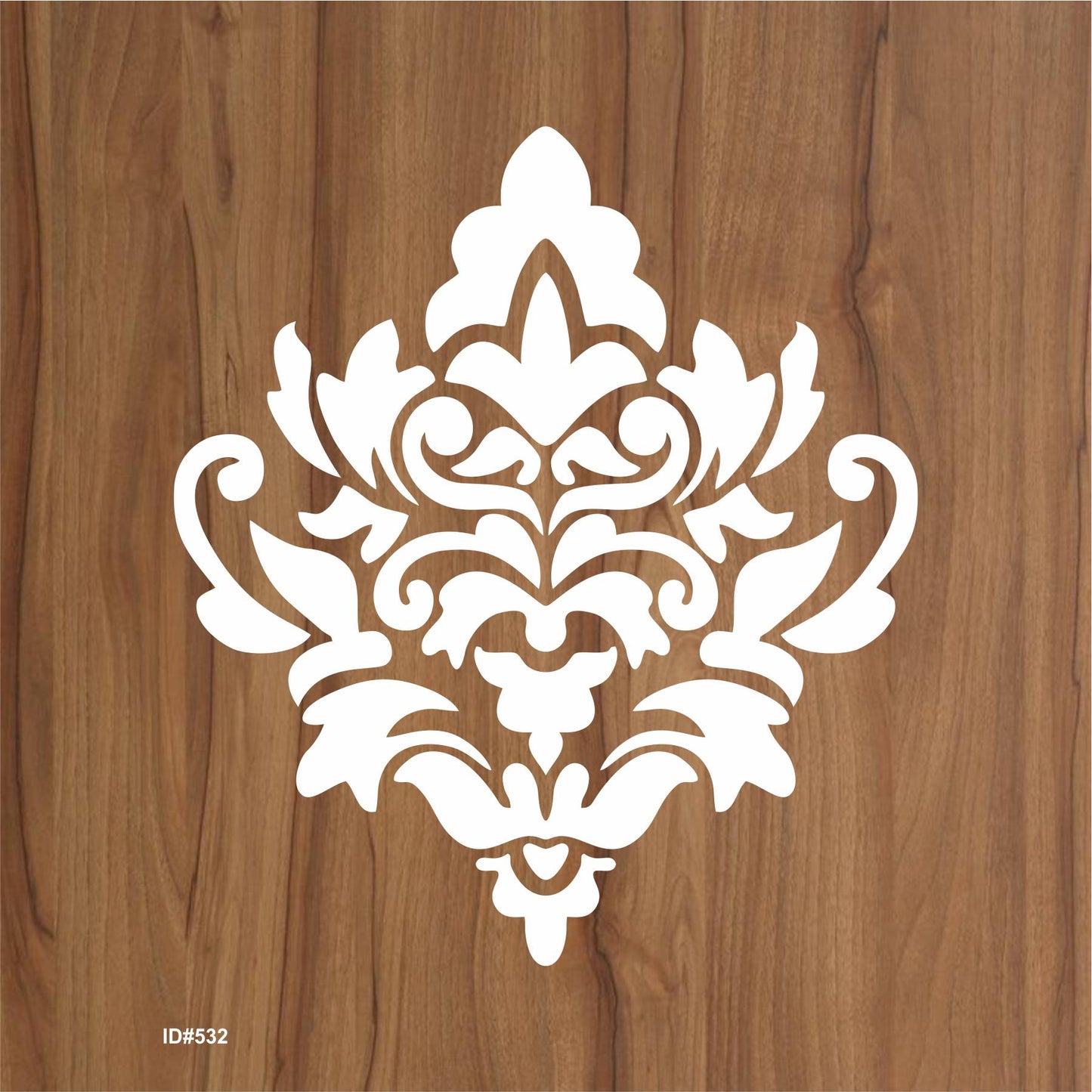Embellishment Damask Stencil for Painting on Wood, Canvas, Paper, Fabric, Floor, Wall. ID #532