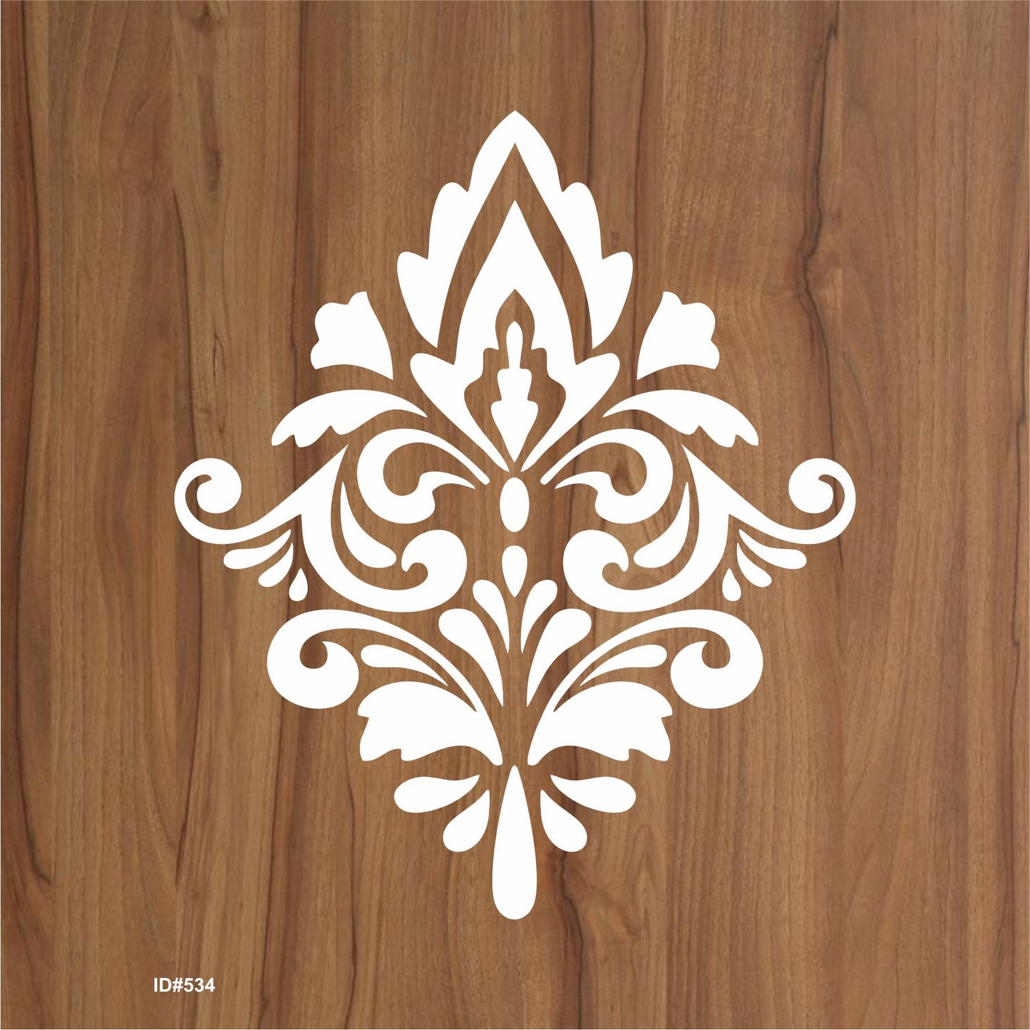 Elegant Damask Stencil Used for Painting on Wood, Canvas, Paper, Fabric, Floor, Wall. ID #534
