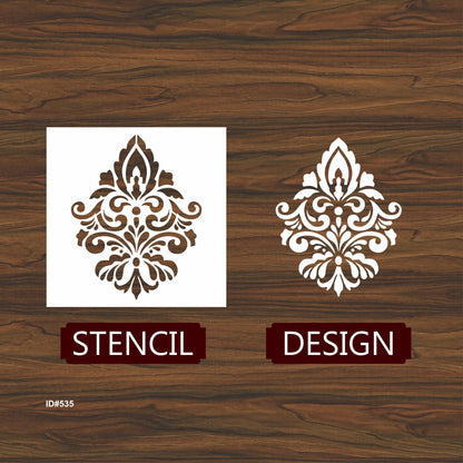 Elegant Damask 2 for Painting on Wood, Canvas, Paper, Fabric, Floor, Wall. ID #535