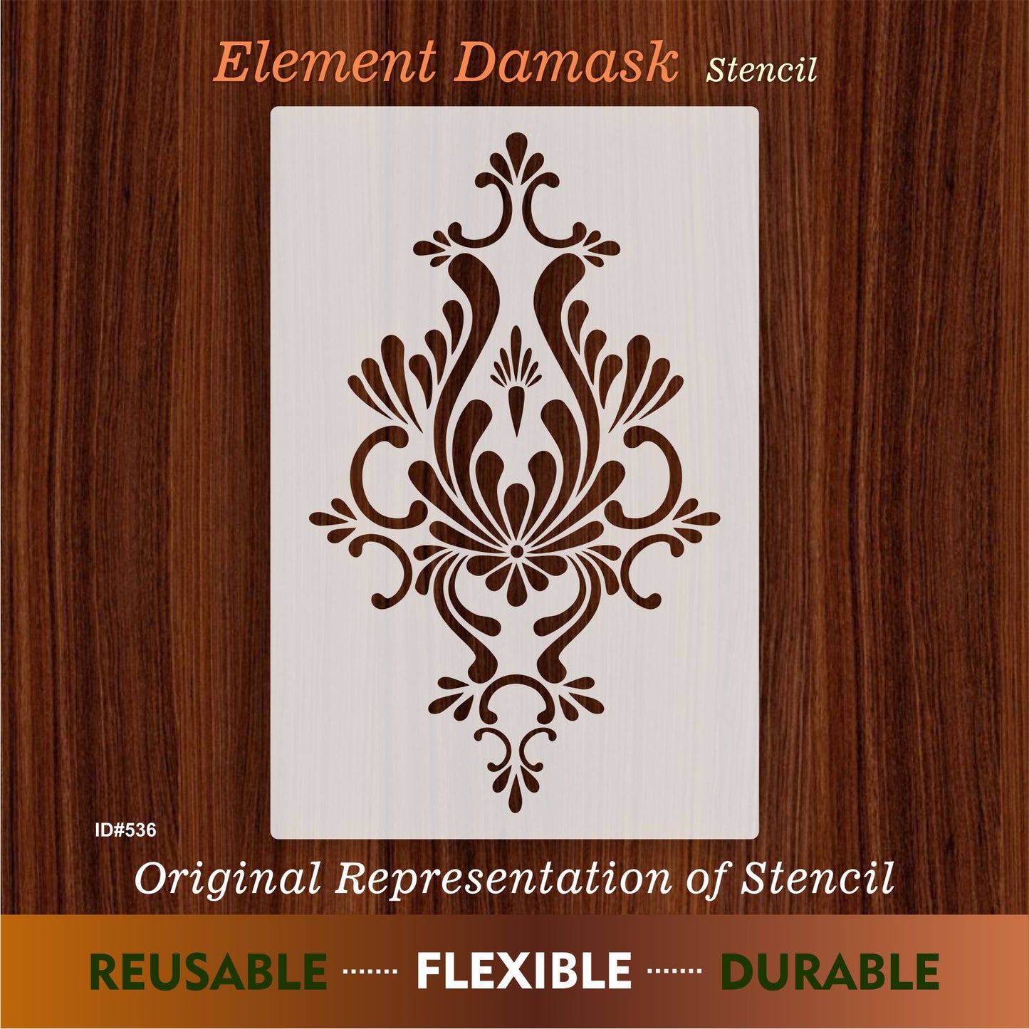 Element Damask Stencil for Wall Painting Scrapbook Coloring Embossing Album Decorative Template. ID #536