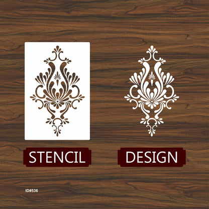 Element Damask Stencil for Wall Painting Scrapbook Coloring Embossing Album Decorative Template. ID #536