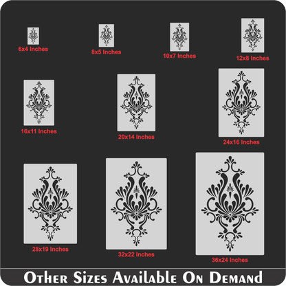 Element Damask Stencil for Wall Painting Scrapbook Coloring Embossing Album Decorative Template. ID #536