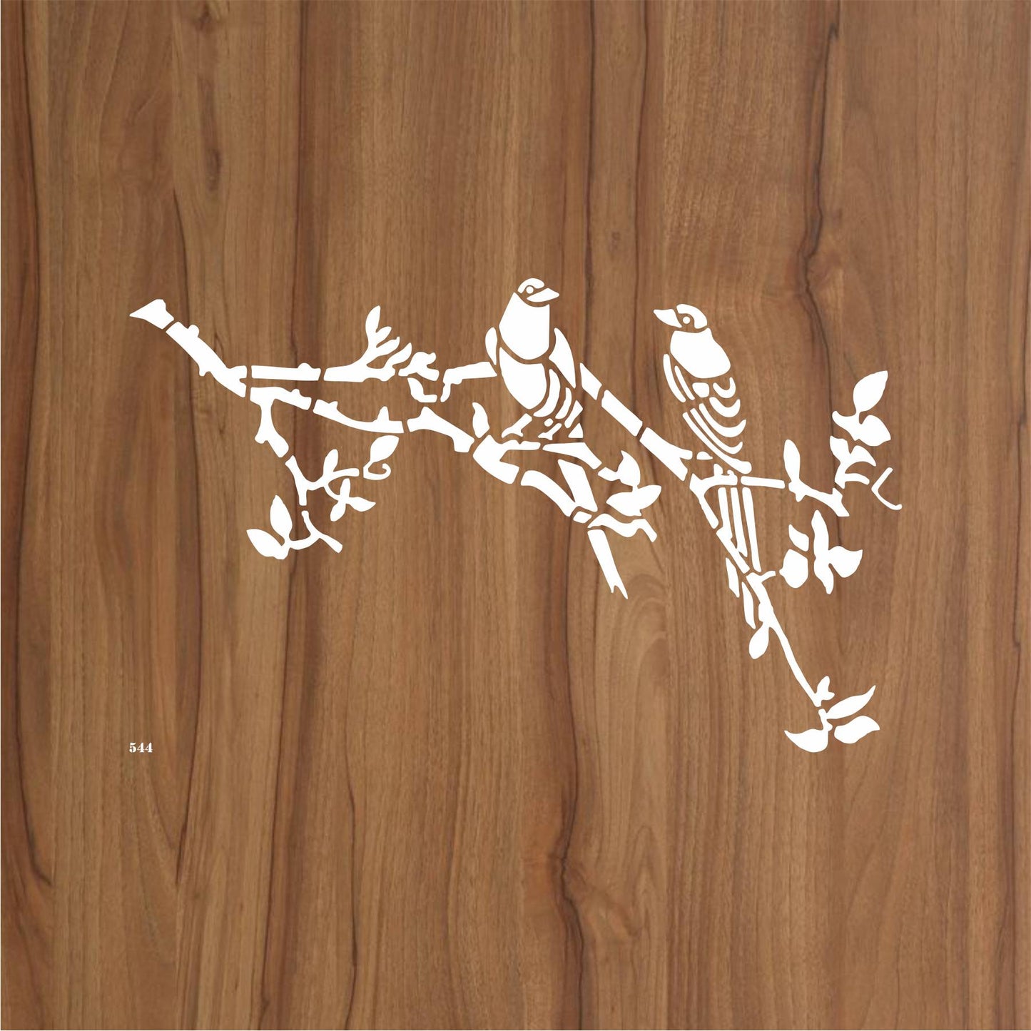 Bird on Tree Branch Wall Painting Scrapbook Coloring Embossing Album Decorative Template. ID #544