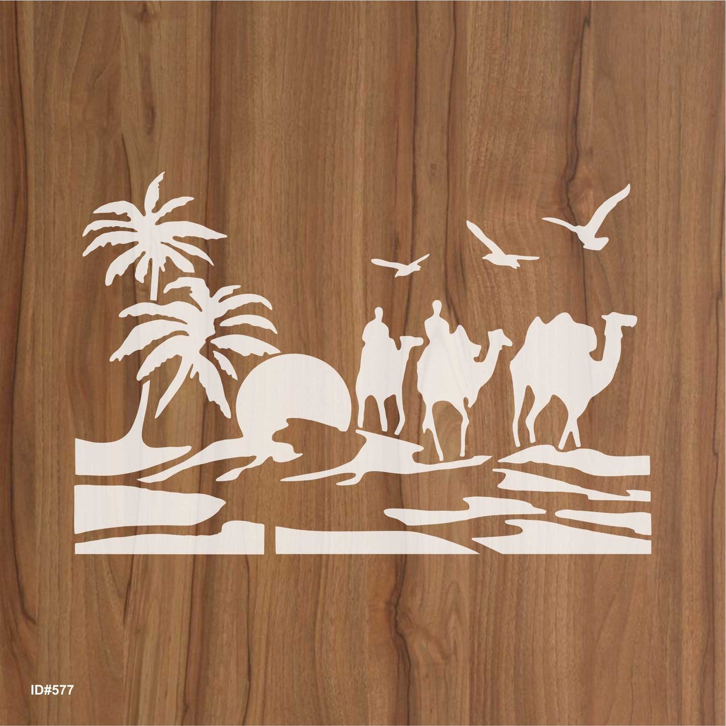 Camles and Coconut Tree stencil for Painting stencils stamp photo album embossed paper card on wood, fabric, wall ID#577