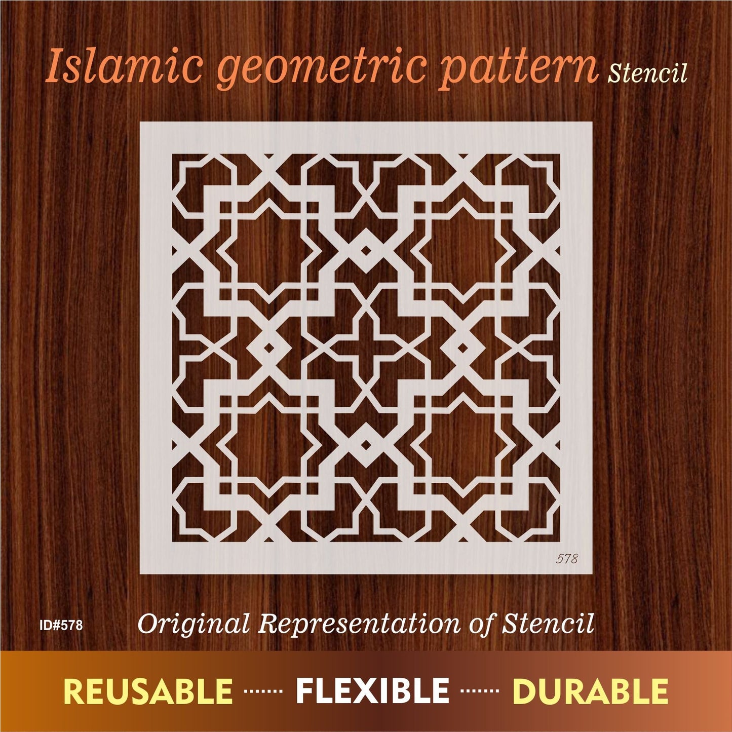 Islamic Geometric Pattern Stencils  Painting Scrapbook Coloring Embossing Album Decorative Template. ID #578 – ID# 232