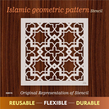 Islamic Geometric Pattern Stencils  Painting Scrapbook Coloring Embossing Album Decorative Template. ID #578 – ID# 232